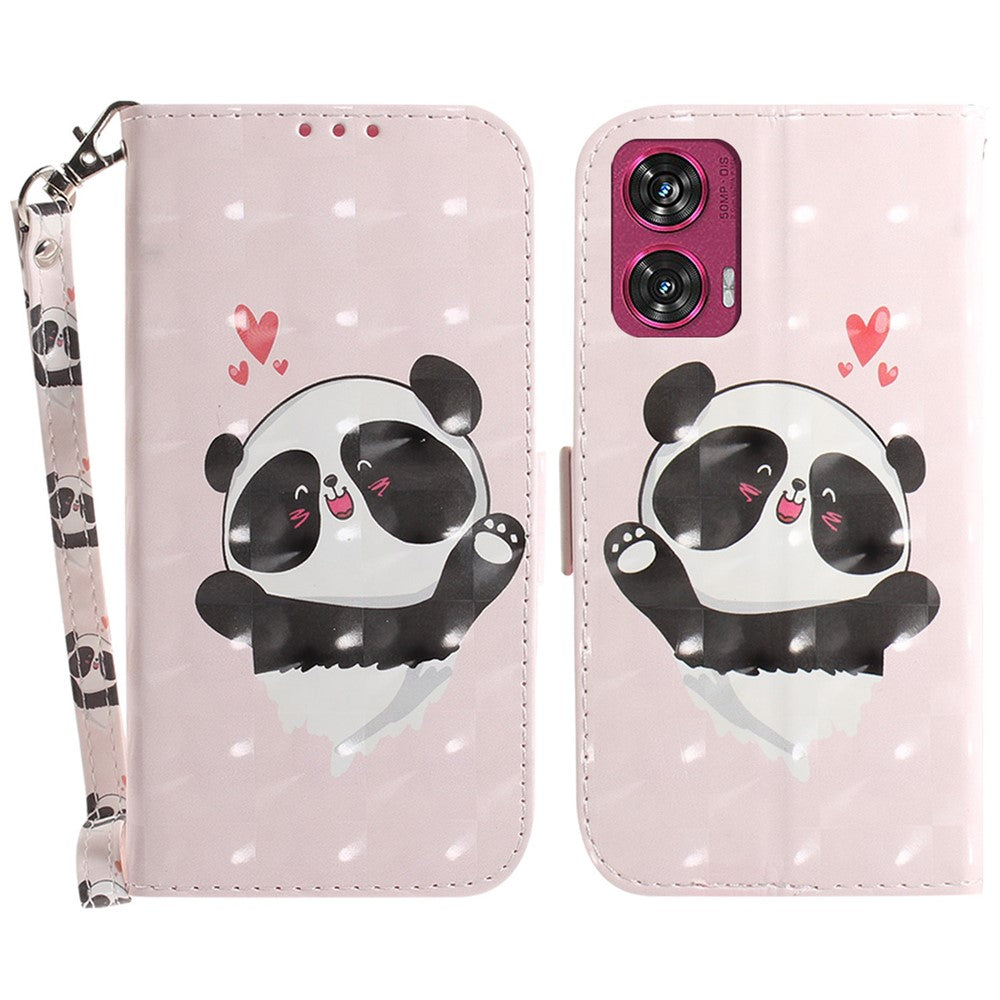 For Motorola Edge 50 Fusion 5G Stand Case Pattern Print PU Leather Wallet Phone Cover