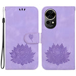 Huawei Nova 12 5G mobilskal Lotus Imprint Läder Stativ Plånboksfodral