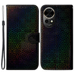 Huawei Nova 12 5G Plånboksfodral med bländande blommönster i PU-läder