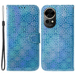 Huawei Nova 12 5G Plånboksfodral med bländande blommönster i PU-läder