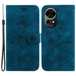 Huawei Nova 12 5G Plånboksfodral PU-lädermobilfodral med blommönster