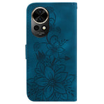 Huawei Nova 12 5G Plånboksfodral PU-lädermobilfodral med blommönster