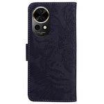 For Huawei nova 12 5G Case Anti-Fall Tiger Imprint PU Leather Phone Cover