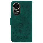 Huawei Nova 12 5G Plånboksfodral PU-läder mobilfodral Fjärilsblomma Avtryck