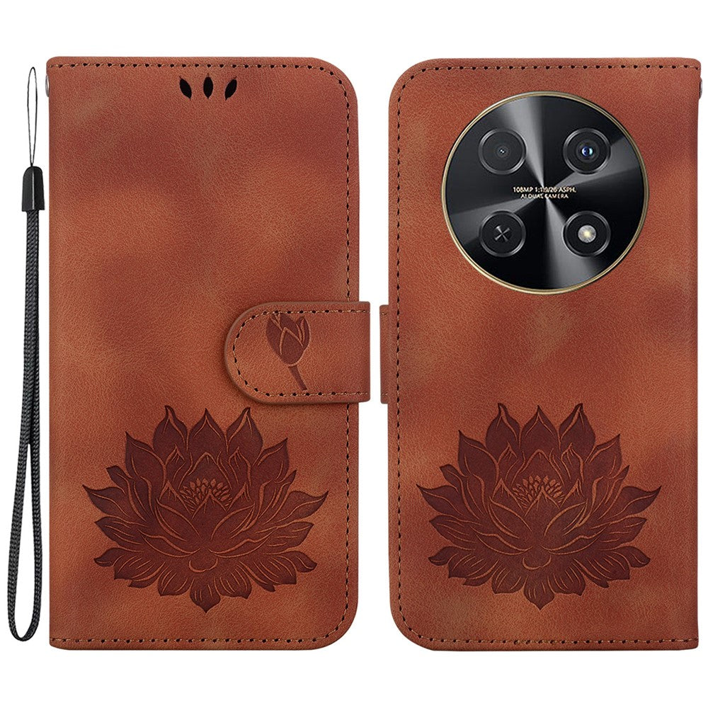 Huawei Nova 12i 4G Plånboksfodral Lotus Imprint Läderfodral