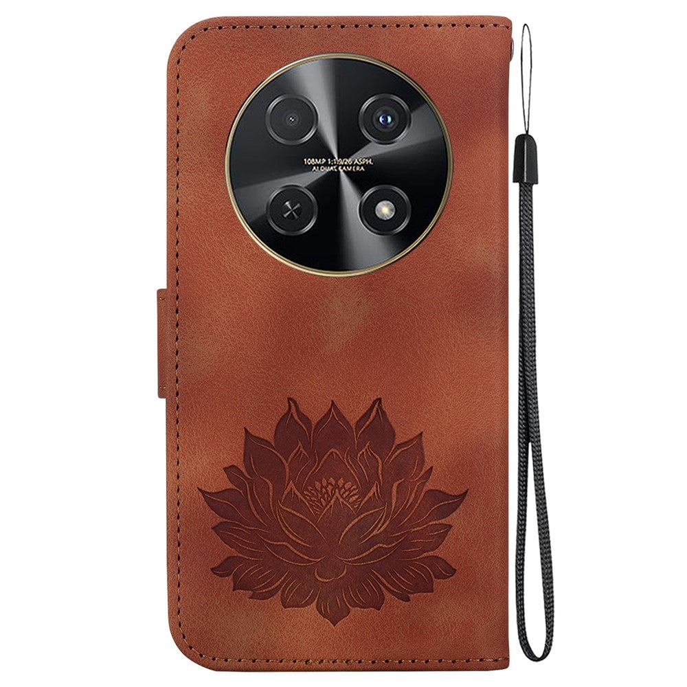 Huawei Nova 12i 4G Plånboksfodral Lotus Imprint Läderfodral