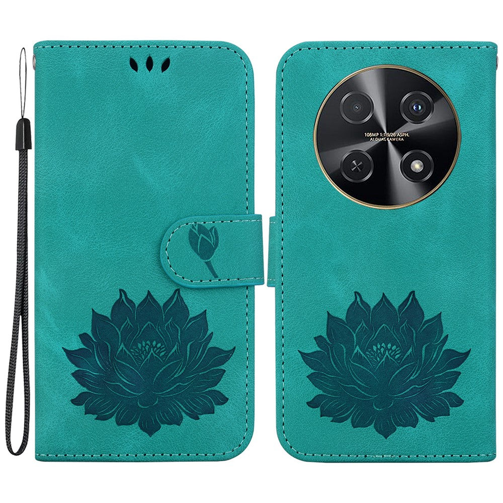 Huawei Nova 12i 4G Plånboksfodral Lotus Imprint Läderfodral