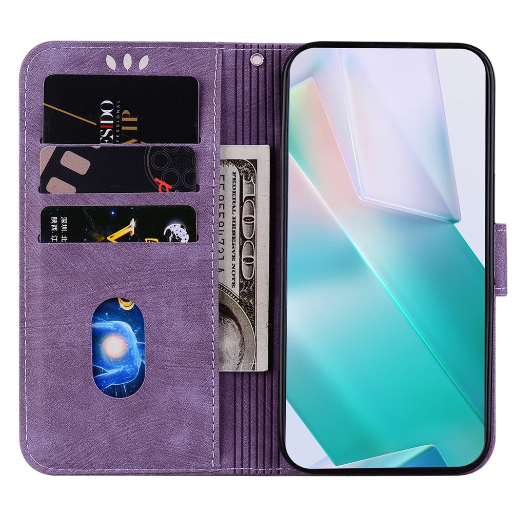 For Huawei nova 12i 4G Leather Wallet Case Cute Tiger Imprint Phone Cover