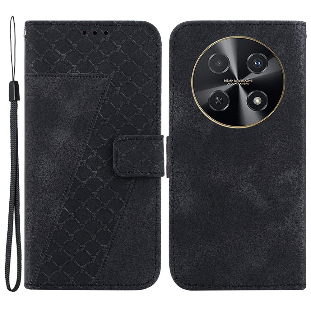 For Huawei nova 12i 4G Case 7-Shaped Pattern Leather Shockproof Phone Cover