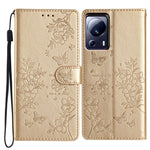 Xiaomi 13 Lite / Civi 2 5G mobilskal Fjärils Blommigt Läder Plånboksfodral