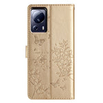 Xiaomi 13 Lite / Civi 2 5G mobilskal Fjärils Blommigt Läder Plånboksfodral