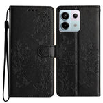 For Xiaomi Redmi Note 13 Pro 5G / Poco X6 5G Case Butterfly Floral Imprint Leather Wallet Phone Cover