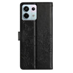 For Xiaomi Redmi Note 13 Pro 5G / Poco X6 5G Case Butterfly Floral Imprint Leather Wallet Phone Cover