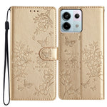 For Xiaomi Redmi Note 13 Pro 5G / Poco X6 5G Case Butterfly Floral Imprint Leather Wallet Phone Cover