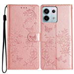 For Xiaomi Redmi Note 13 Pro 5G / Poco X6 5G Case Butterfly Floral Imprint Leather Wallet Phone Cover