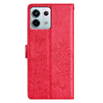 Xiaomi Redmi Note 13 Pro 4G / Poco M6 Pro 4G-cover i læder med sommerfuglemønster, pung til mobil