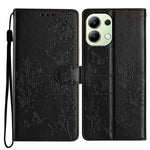 For Xiaomi Redmi Note 13 4G Leather Case Butterfly Floral Imprint Wallet Phone Shell