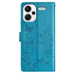 For Xiaomi Redmi Note 13 Pro+ 5G Phone Case Butterfly Floral Imprint Leather Wallet Cover