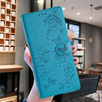 For Xiaomi Redmi Note 13 Pro+ 5G Phone Case Butterfly Floral Imprint Leather Wallet Cover
