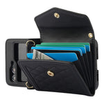 For Samsung Galaxy Z Flip7 FE 5G / Z Flip6 5G Case Card Holders PU Leather+PC Phone Cover with Detachable Shoulder Strap