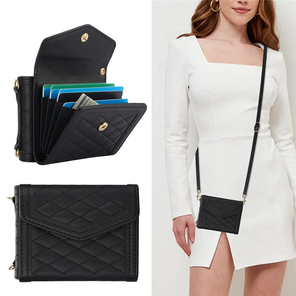 For Samsung Galaxy Z Flip7 FE 5G / Z Flip6 5G Case Card Holders PU Leather+PC Phone Cover with Detachable Shoulder Strap