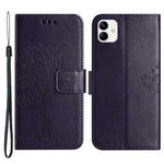 Til Samsung Galaxy A04 4G (164,4 x 76,3 x 9,1 mm) / M13 5G Anti-fald PU-læder telefoncover Præget ugletræsmønster Flip Wallet Cover Stativ