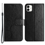 Til Samsung Galaxy A04 4G (164,4 x 76,3 x 9,1 mm) / M13 5G Anti-fald PU-læder telefoncover Præget ugletræsmønster Flip Wallet Cover Stativ