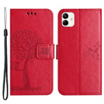 Til Samsung Galaxy A04 4G (164,4 x 76,3 x 9,1 mm) / M13 5G Anti-fald PU-læder telefoncover Præget ugletræsmønster Flip Wallet Cover Stativ