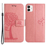 Til Samsung Galaxy A04 4G (164,4 x 76,3 x 9,1 mm) / M13 5G Anti-fald PU-læder telefoncover Præget ugletræsmønster Flip Wallet Cover Stativ