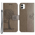 Til Samsung Galaxy A04 4G (164,4 x 76,3 x 9,1 mm) / M13 5G Anti-fald PU-læder telefoncover Præget ugletræsmønster Flip Wallet Cover Stativ