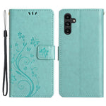 For Samsung Galaxy S24 FE Phone Case Butterfly Flower Imprinted Leather Flip Cover