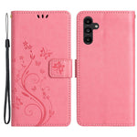 For Samsung Galaxy S24 FE Phone Case Butterfly Flower Imprinted Leather Flip Cover