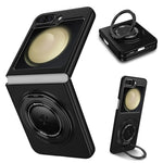 Samsung Galaxy Z Flip7 FE 5G / Z Flip6 5G Magnetiskt skal Roterande stativ PC Hårt mobilskal