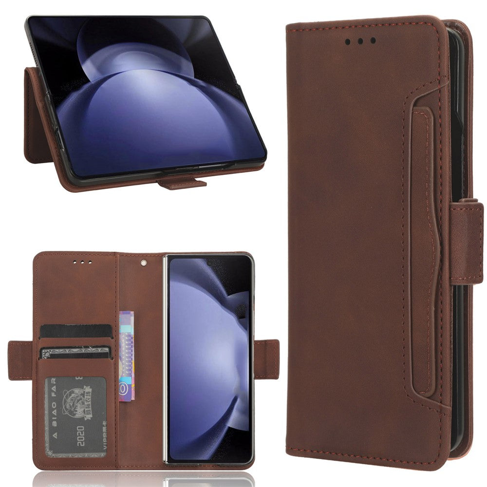 For Samsung Galaxy Z Fold6 5G Case Multiple Card Slots Leather Wallet Folding Phone Cover