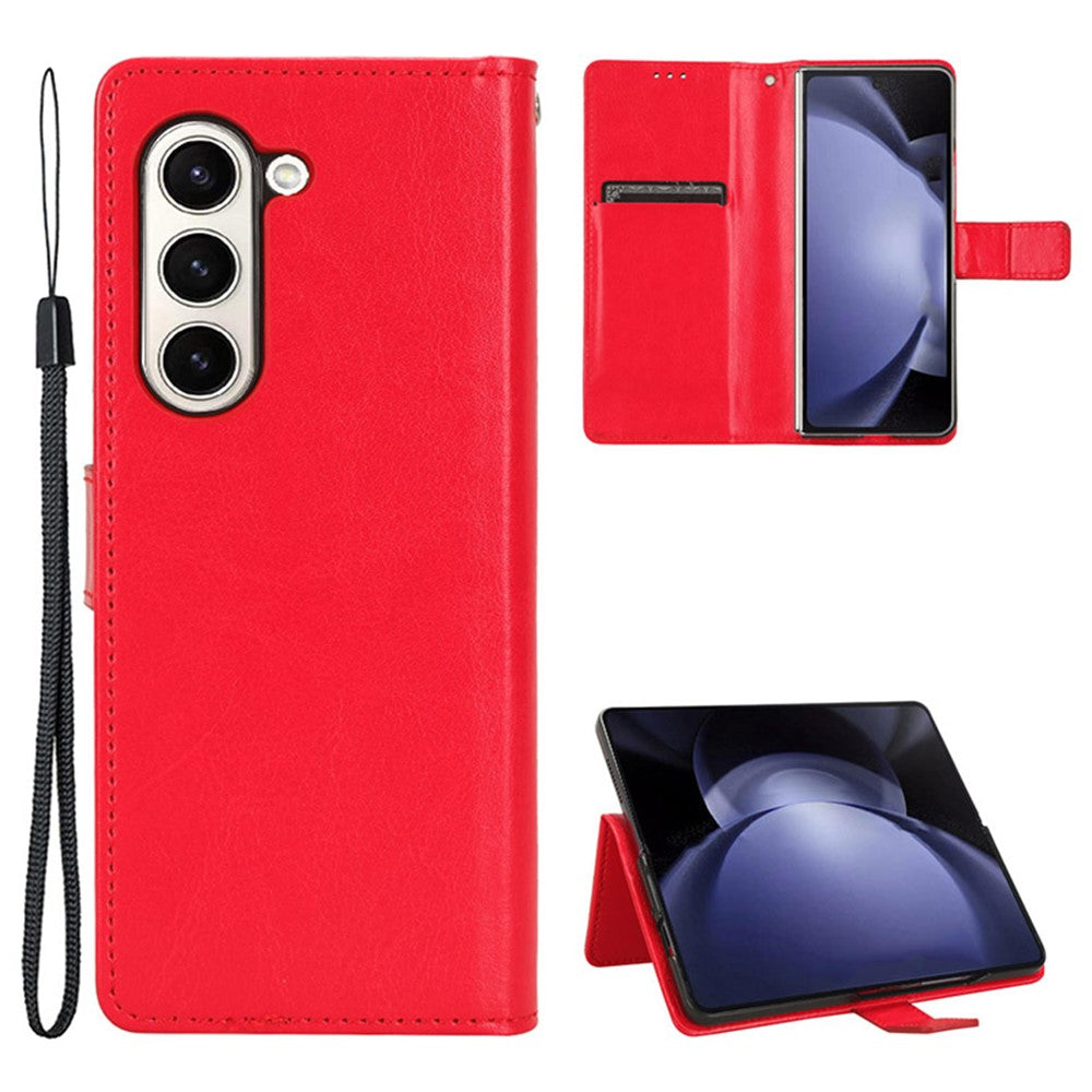 For Samsung Galaxy Z Fold6 5G Case Crazy Horse Texture Leather Folding Phone Cover