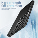 For Samsung Galaxy Z Fold6 5G Had PC Phone Case Kickstand Cover with Pen  /  Pen Slot