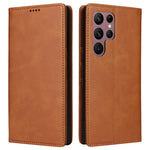 For Samsung Galaxy S22 Ultra 5G Case Leather Phone Cover RFID Blocking