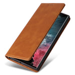For Samsung Galaxy S22 Ultra 5G Case Leather Phone Cover RFID Blocking