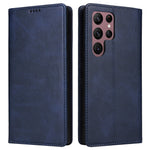 For Samsung Galaxy S22 Ultra 5G Case Leather Phone Cover RFID Blocking