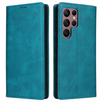 For Samsung Galaxy S22 Ultra 5G Case Leather Phone Cover RFID Blocking