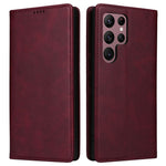For Samsung Galaxy S22 Ultra 5G Case Leather Phone Cover RFID Blocking