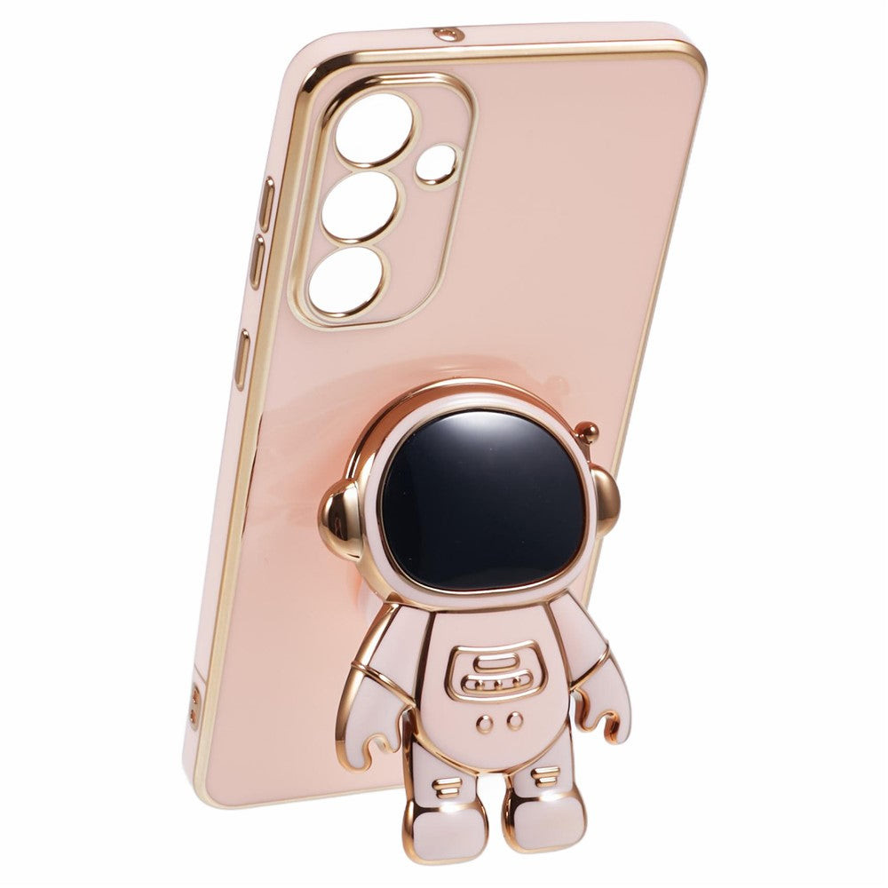 For Samsung Galaxy M55 5G / C55 5G / F55 5G Case with Astronaut Kickstand Electroplating TPU Phone Cover