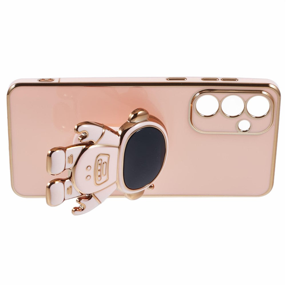For Samsung Galaxy M55 5G / C55 5G / F55 5G Case with Astronaut Kickstand Electroplating TPU Phone Cover