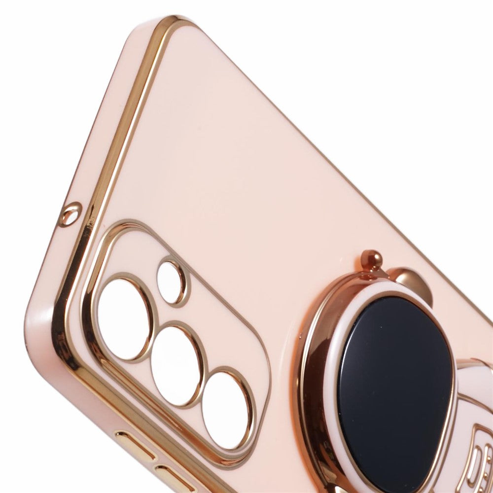 For Samsung Galaxy M55 5G / C55 5G / F55 5G Case with Astronaut Kickstand Electroplating TPU Phone Cover