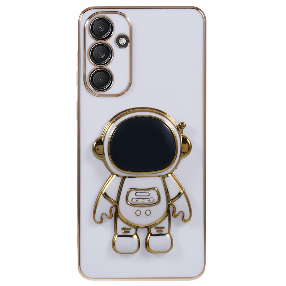 For Samsung Galaxy M55 5G / C55 5G / F55 5G Case with Astronaut Kickstand Electroplating TPU Phone Cover