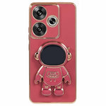 Xiaomi Redmi Turbo 3 5G / Poco F6 5G TPU-cover, galvaniseret mobilcover med skjult astronautstativ