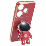 Xiaomi Redmi Turbo 3 5G / Poco F6 5G TPU-cover, galvaniseret mobilcover med skjult astronautstativ