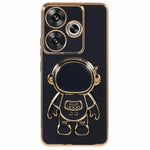 Xiaomi Redmi Turbo 3 5G / Poco F6 5G TPU-cover, galvaniseret mobilcover med skjult astronautstativ