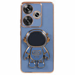 Xiaomi Redmi Turbo 3 5G / Poco F6 5G TPU-cover, galvaniseret mobilcover med skjult astronautstativ