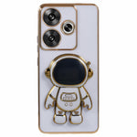 Xiaomi Redmi Turbo 3 5G / Poco F6 5G TPU-cover, galvaniseret mobilcover med skjult astronautstativ